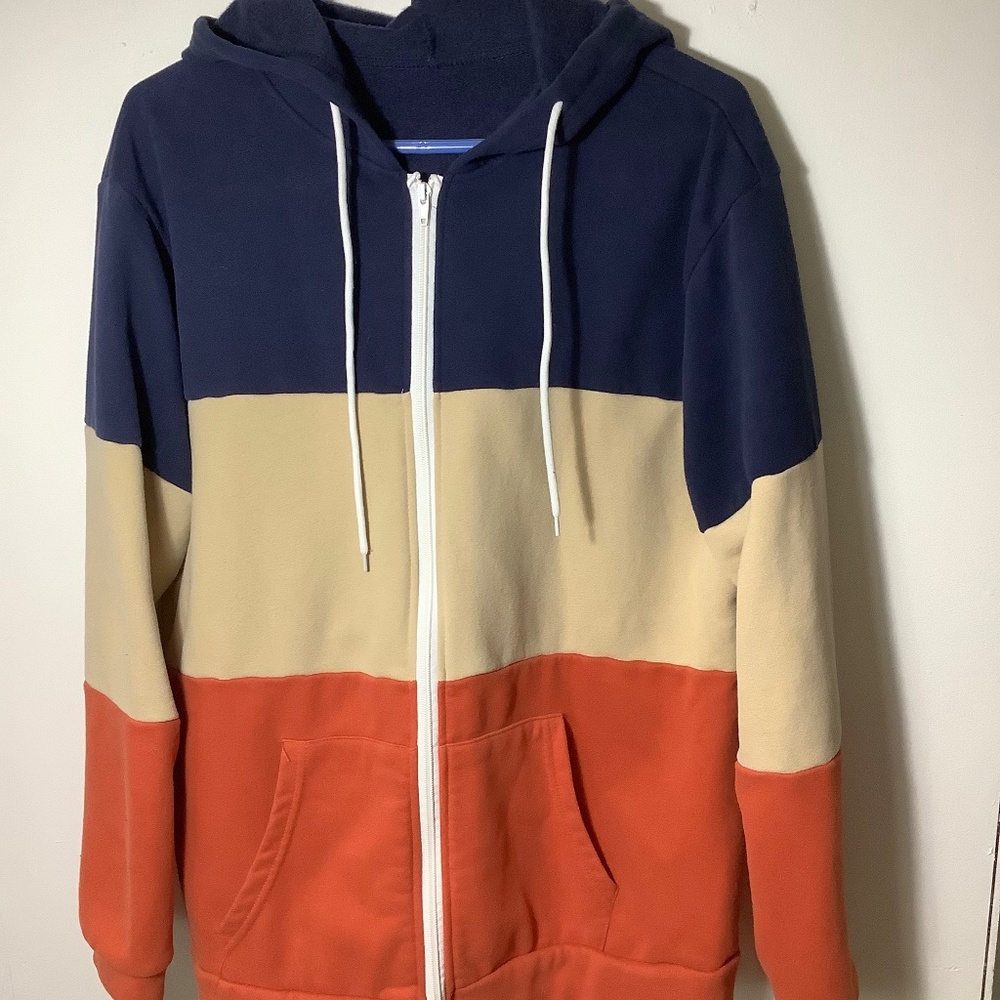 Tri colour hoodie. X-LARGE New